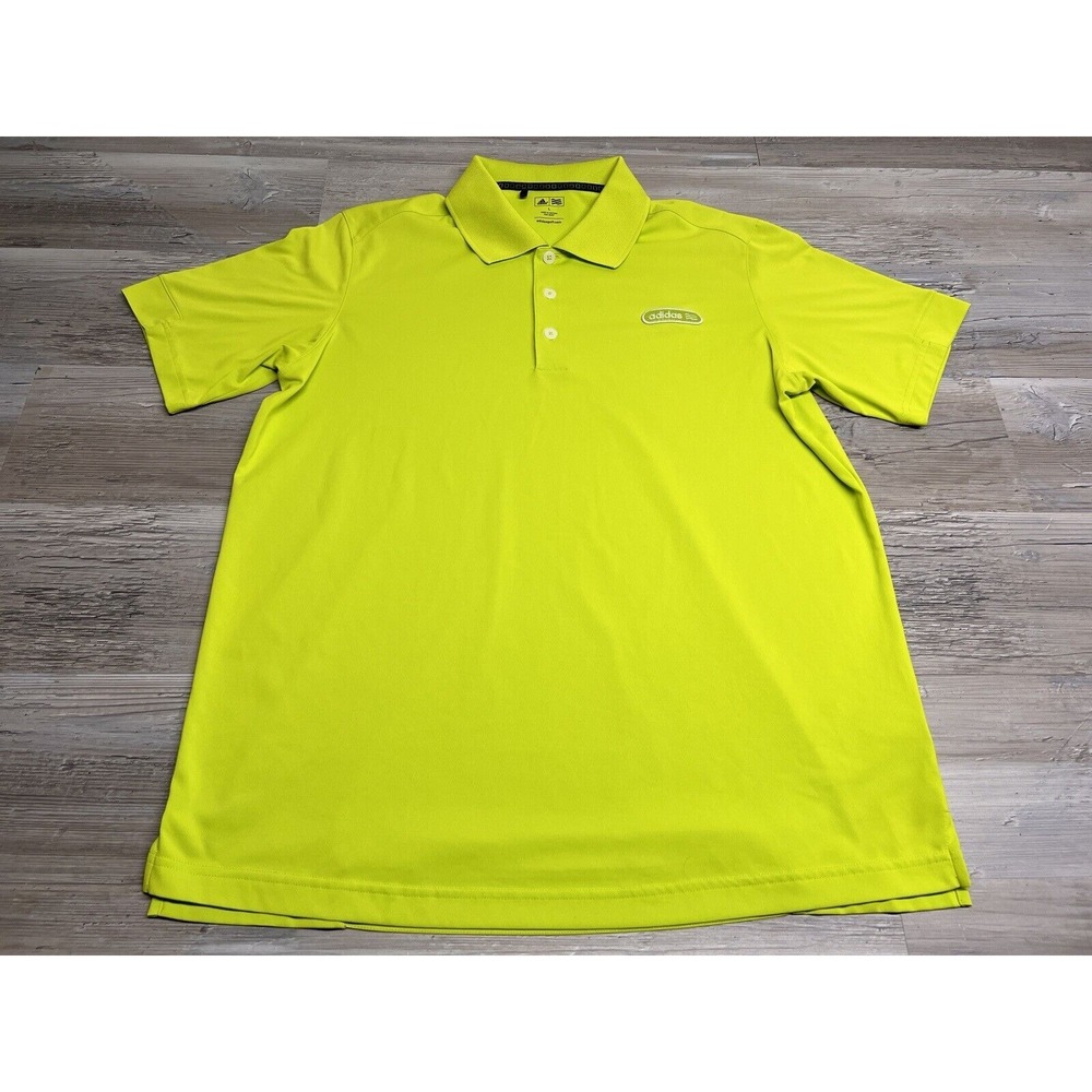 Adidas Golf Polo Shirt Lime Green Golf‎ Casual Lightweight Cooling Mens Size L